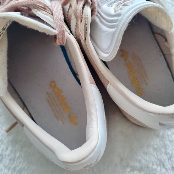 Adidas Gazelle Suede Sneakers in Linen/White/Ash Pearl Size 5 - Picture 5 of 5